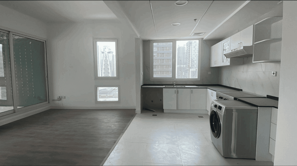 Marina Sail apartment before renovation — developer grade interior Dubai Marina