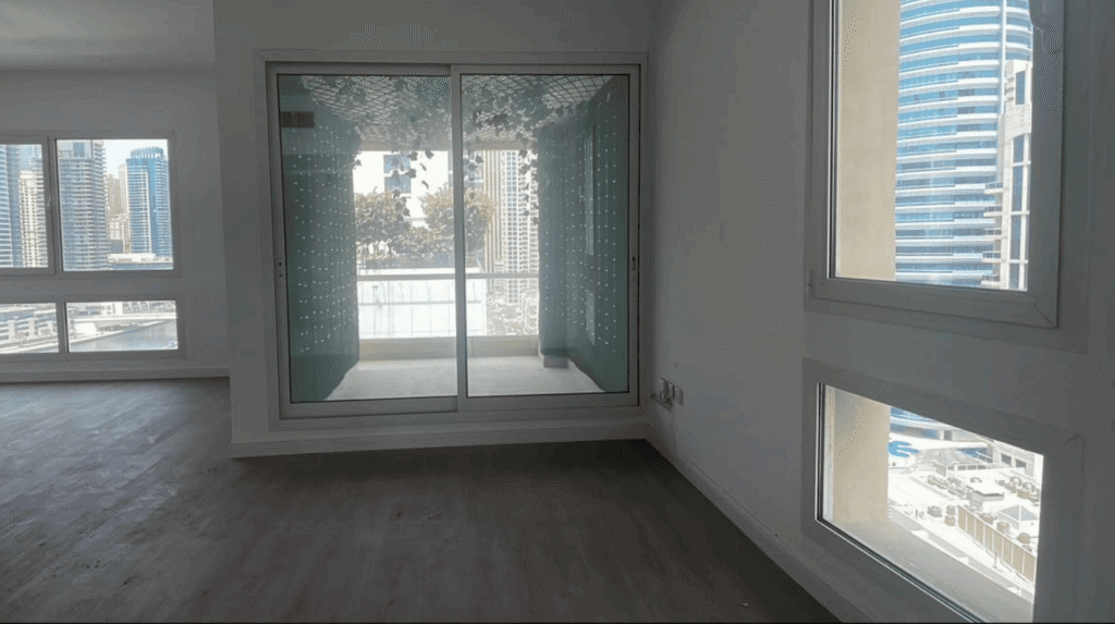 Marina Sail before renovation — living area before interior design Dubai